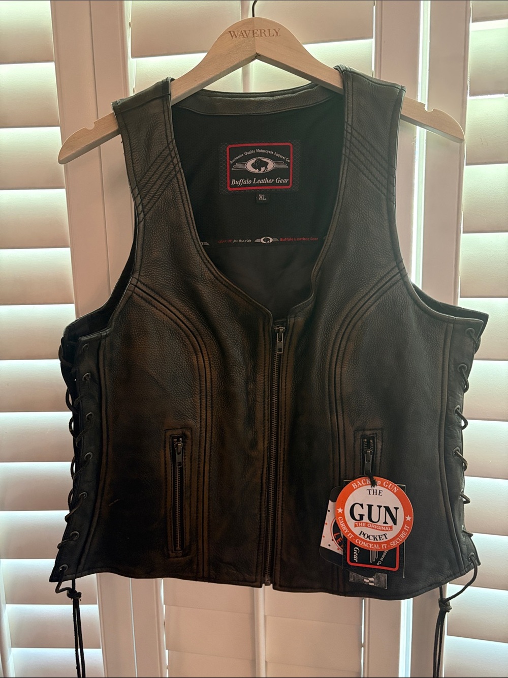 Authentic Buffalo Leather Gear Vest